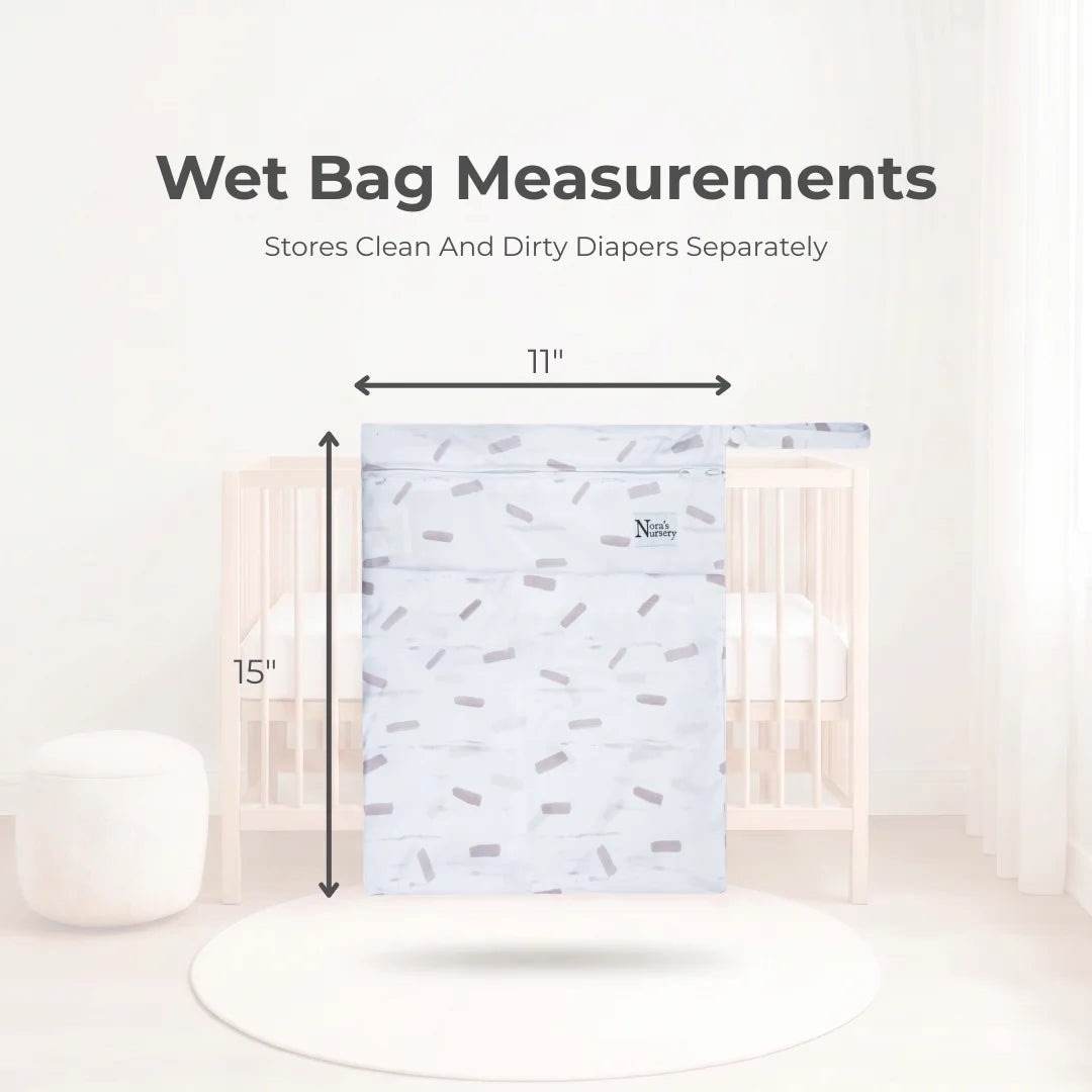 Nora's Nursery Wet Bag 2pk Unisex Os Navy White Excellent Cloth Diaper Storage — image 5 of 6